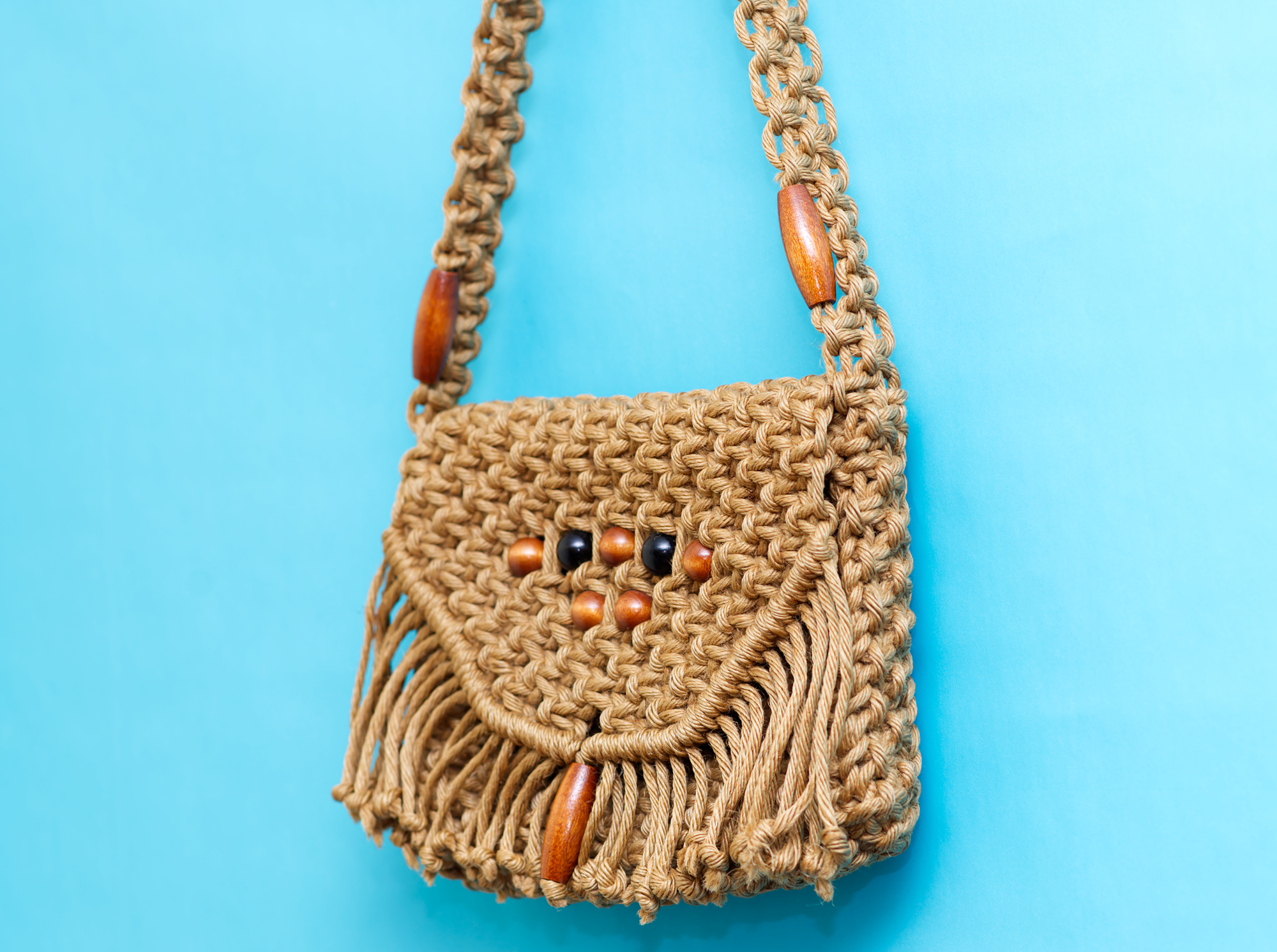 Vintage 70's Macrame Tote, Vintage Totes & Bags from Spool 72. | Spool No.72