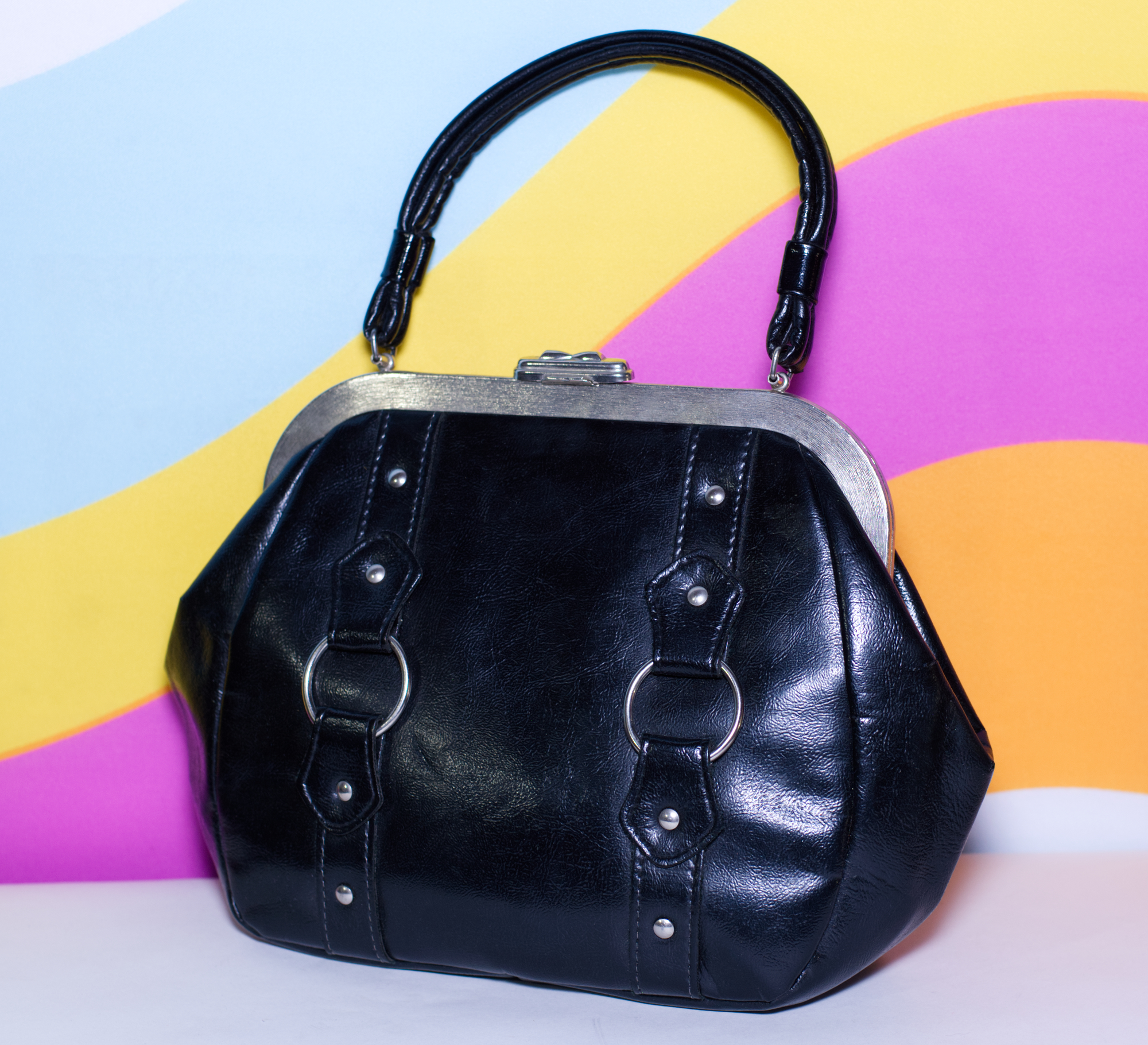 Women Vintage Small Retro Handbags Kiss Lock Crossbody Purse Frosted  Leather Messenger Bag Totes | Fruugo ZA